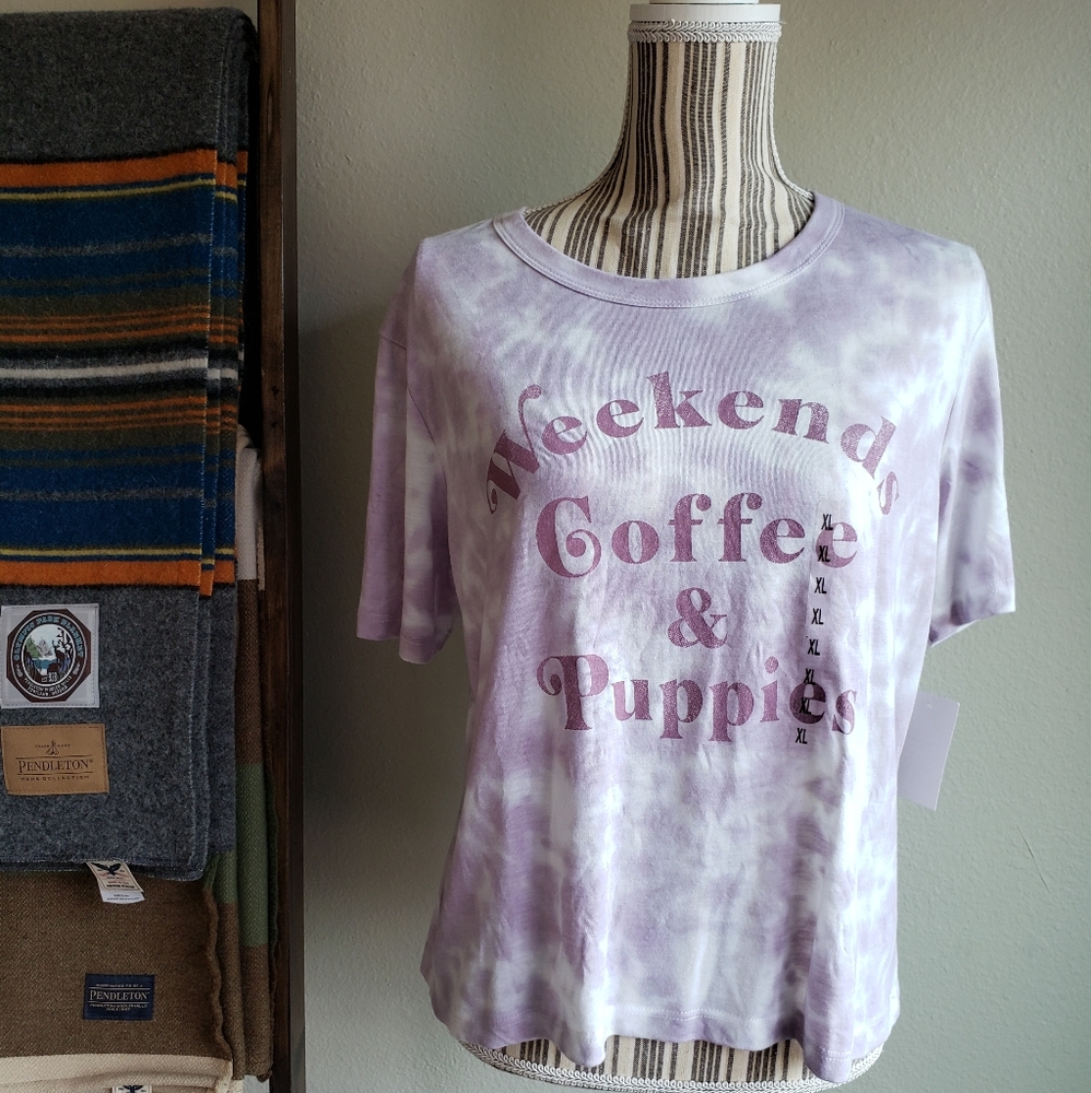 Weekends coffee &puppies tee